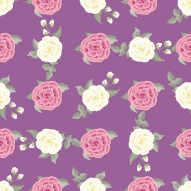  Çiçek desenli, tek bir resim taklidiyle. Gül çiçekleriyle kusursuz halk deseni. Eski tarz arka plan. Tekstil, duvar kağıdı, kapaklar, yüzey, baskı, hediye paketi, dekupaj.