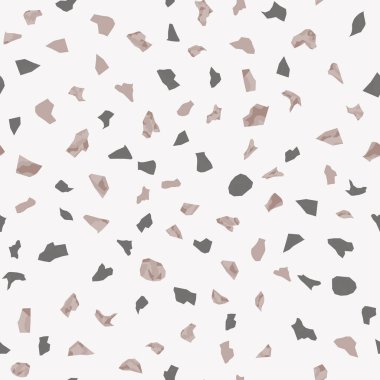 Terrazzo döşeme vektörü kusursuz desen. Zeminin dokusu, farklı bir taştan oluşmuş..