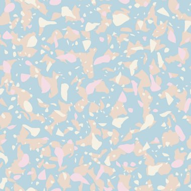 Kusursuz soyut terrazzo deseni. Tekstil veya kitap kapakları için yaratıcı illüstrasyon, imalat, duvar kağıtları, baskı, hediye paketi, döşeme