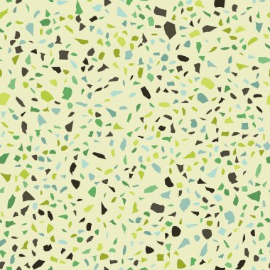 Terrazzo döşeme vektörü kusursuz desen. Zeminin dokusu, farklı bir taştan oluşmuş..