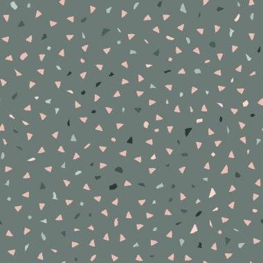 Terrazzo döşeme vektörü kusursuz desen. Zeminin dokusu, farklı bir taştan oluşmuş..