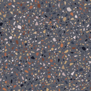 Kusursuz soyut terrazzo deseni. Tekstil veya kitap kapakları için yaratıcı illüstrasyon, imalat, duvar kağıtları, baskı, hediye paketi, döşeme