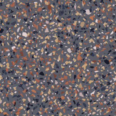 Terrazzo döşeme vektörü kusursuz desen. Zeminin dokusu, farklı bir taştan oluşmuş.. 