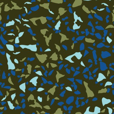 Terrazzo döşeme vektörü kusursuz desen. Zeminin dokusu, farklı bir taştan oluşmuş.. 