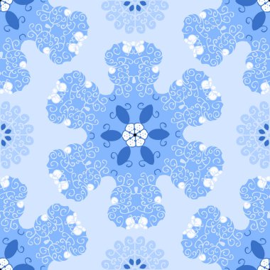 Kusursuz mandala deseni. Kumaş, kumaş tasarımı, duvar kağıdı için. Tüm elementler kesilip maskenin altına saklanmaz. Parlak renkler.