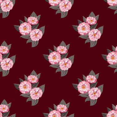 Küçük bahçe çiçekleri içinde kusursuz parlak desenler. Millefleur. Tekstil, duvar kağıdı, kapaklar, yüzey, baskı, hediye paketi, hatıra defteri, dekupaj