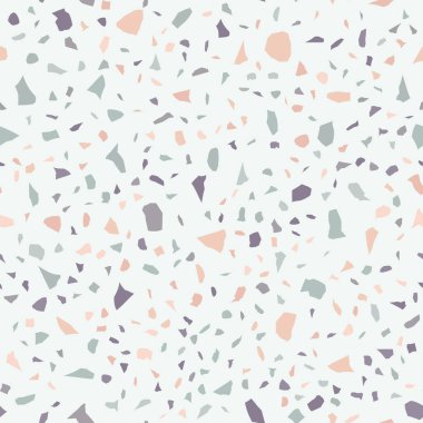 Terrazzo döşeme vektörü kusursuz desen. Zeminin dokusu, farklı bir taştan oluşmuş.. 