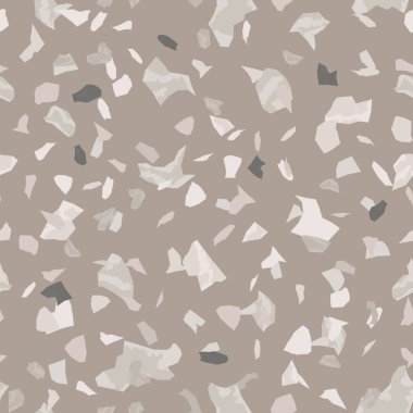 Terrazzo döşeme vektörü kusursuz desen. Zeminin dokusu, farklı bir taştan oluşmuş.. 