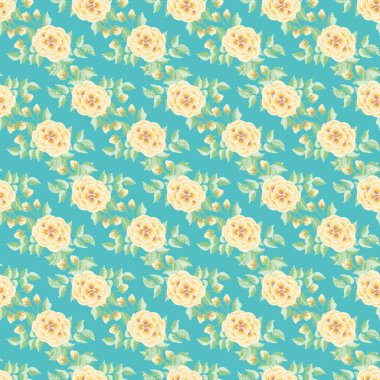  Çiçek desenli, tek bir resim taklidiyle. Gül çiçekleriyle kusursuz halk deseni. Eski tarz arka plan. Tekstil, duvar kağıdı, kapaklar, yüzey, baskı, hediye paketi, dekupaj.
