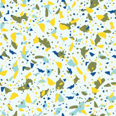 Terrazzo döşeme vektörü kusursuz desen. Zeminin dokusu, farklı bir taştan oluşmuş.. 