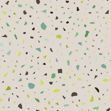 Terrazzo döşeme vektörü kusursuz desen. Zeminin dokusu, farklı bir taştan oluşmuş.. 