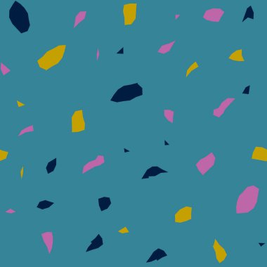 Terrazzo döşeme vektörü kusursuz desen. Zeminin dokusu, farklı bir taştan oluşmuş.. 