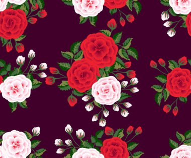 Köpek gülü çiçekleri ve taze dallardan elde çizilmiş vektör deseni. Tekstil ya da kitap kapakları, imalat, duvar kağıtları, baskı, hediye paketi ve yapıştırma kitabı için klasik arka plan.