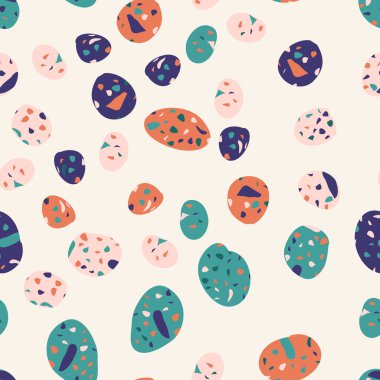 Kusursuz soyut terrazzo deseni. Tekstil veya kitap kapakları için yaratıcı illüstrasyon, imalat, duvar kağıtları, baskı, hediye paketi, döşeme