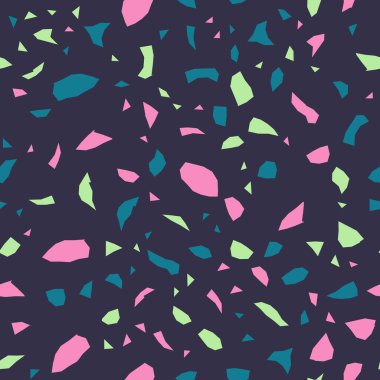  Kusursuz soyut terrazzo deseni. Tekstil veya kitap kapakları için yaratıcı illüstrasyon, imalat, duvar kağıtları, baskı, hediye paketi, döşeme