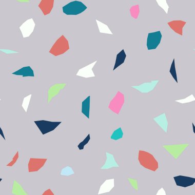  Kusursuz soyut terrazzo deseni. Tekstil veya kitap kapakları için yaratıcı illüstrasyon, imalat, duvar kağıtları, baskı, hediye paketi, döşeme