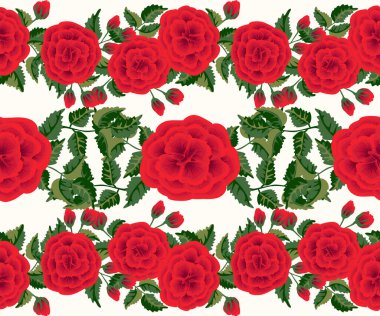 Köpek gülü çiçekleri ve taze dallardan elde çizilmiş vektör deseni. Tekstil ya da kitap kapakları, imalat, duvar kağıtları, baskı, hediye paketi ve yapıştırma kitabı için klasik arka plan.