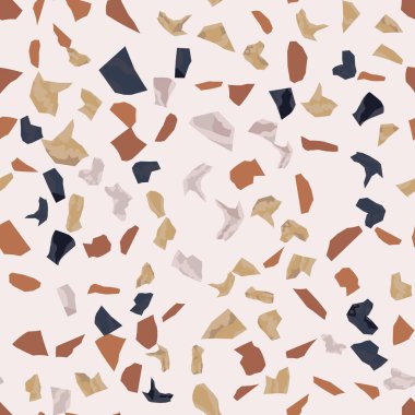  Kusursuz soyut terrazzo deseni. Tekstil veya kitap kapakları için yaratıcı illüstrasyon, imalat, duvar kağıtları, baskı, hediye paketi, döşeme