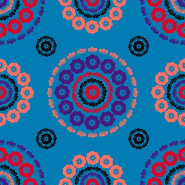 Kusursuz çiçek mandala deseni. Kumaş, kumaş tasarımı, duvar kağıdı, hediye paketi için..