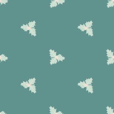 Holly kusursuz desensiz vektör çizimi 