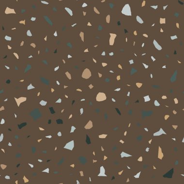  Kusursuz soyut terrazzo deseni. Tekstil veya kitap kapakları için yaratıcı illüstrasyon, imalat, duvar kağıtları, baskı, hediye paketi, döşeme