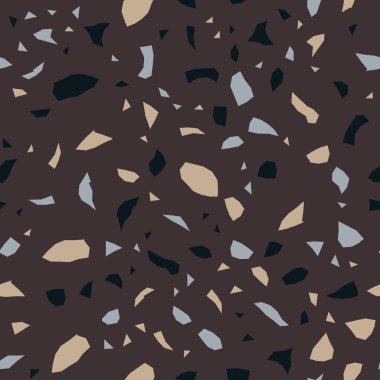  Kusursuz soyut terrazzo deseni. Tekstil veya kitap kapakları için yaratıcı illüstrasyon, imalat, duvar kağıtları, baskı, hediye paketi, döşeme