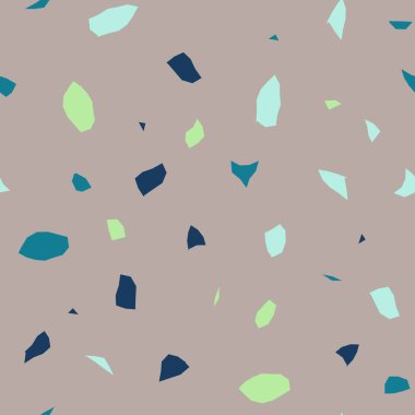  Kusursuz soyut terrazzo deseni. Tekstil veya kitap kapakları için yaratıcı illüstrasyon, imalat, duvar kağıtları, baskı, hediye paketi, döşeme