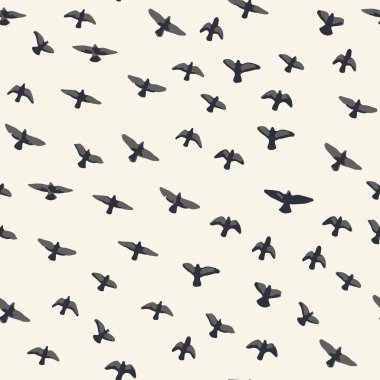 Uçan kuşlar kusursuz desen. İlkel biçim.