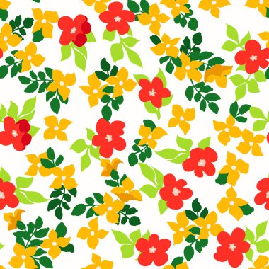 Küçük saf çiçekler kusursuz desen. Kaotik düzen. Özgürlük tarzında yaz modasına uygun çiçek geçmişi. Tekstil, duvar kağıdı, yüzey, baskı, hediye paketi, hatıra defteri, dekupaj