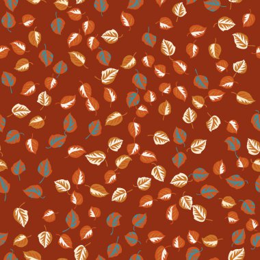  Sonbahar yapraklarının eko baskısı. Kusursuz çiçek deseni. Kumaş, kumaş tasarımı, kapaklar, imalat, duvar kağıtları, baskı, hediye paketi ve yapıştırma kitabı için basit bir arkaplan.