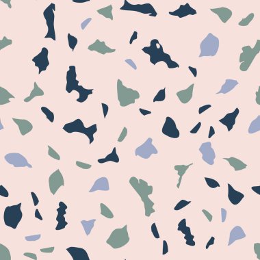  Kusursuz soyut terrazzo deseni. Tekstil veya kitap kapakları için yaratıcı illüstrasyon, imalat, duvar kağıtları, baskı, hediye paketi, döşeme