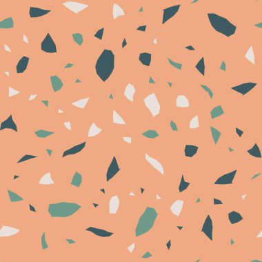  Kusursuz soyut terrazzo deseni. Tekstil veya kitap kapakları için yaratıcı illüstrasyon, imalat, duvar kağıtları, baskı, hediye paketi, döşeme