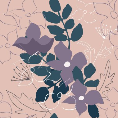 Küçük saf çiçekler kusursuz desen. Kaotik düzen. Özgürlük tarzında yaz modasına uygun çiçek geçmişi. Tekstil, duvar kağıdı, yüzey, baskı, hediye paketi, hatıra defteri, dekupaj