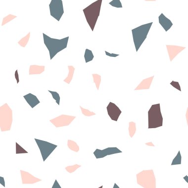  Terrazzo döşeme vektörü kusursuz desen. Zeminin dokusu, farklı bir taştan oluşmuş..