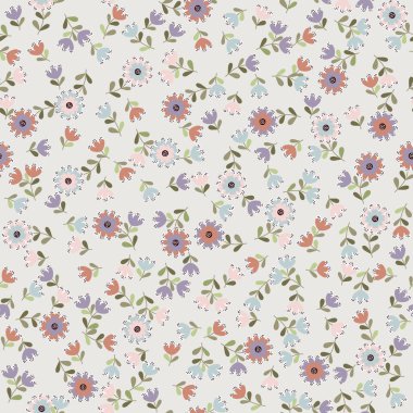 Küçük çiçeklerdeki basit şirin desen. Tekstil veya kitap kapakları, imalat, duvar kağıtları, baskı, hediye paketi ve yapıştırma kitabı için çiçeksiz arka plan