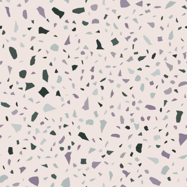  Kusursuz soyut terrazzo deseni. Tekstil veya kitap kapakları için yaratıcı illüstrasyon, imalat, duvar kağıtları, baskı, hediye paketi, döşeme
