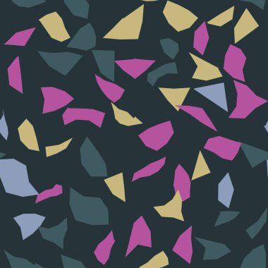  Terrazzo döşeme vektörü kusursuz desen. Zeminin dokusu, farklı bir taştan oluşmuş..