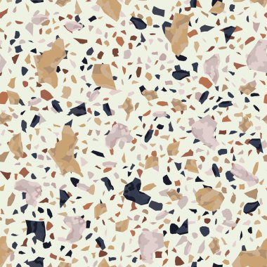 Kusursuz soyut terrazzo deseni. Tekstil veya kitap kapakları için yaratıcı illüstrasyon, imalat, duvar kağıtları, baskı, hediye paketi, döşeme