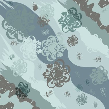 Fular çiçek desenli. Bandana, pareo, yastık, ev yapımı tekstil. Şal izi, tekstil için tropikal arkaplan