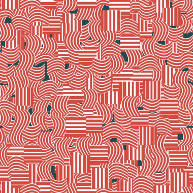  Soyut geometrik çizgili dikişsiz desen