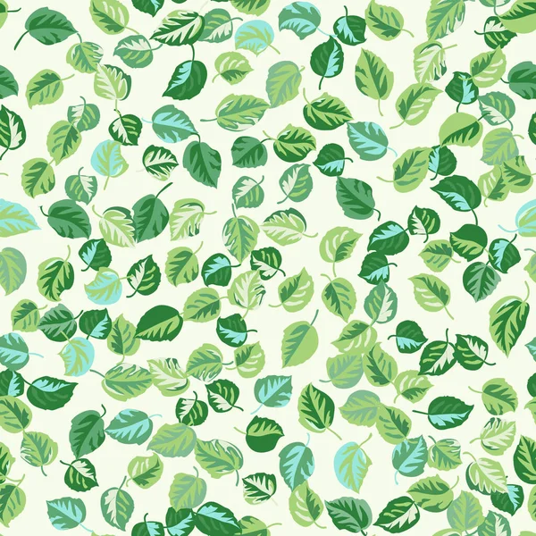 Eco Print Van Herfstbladeren Naadloze Bloemenpatroon Bladeren Van Berk Natuur — Stockvector