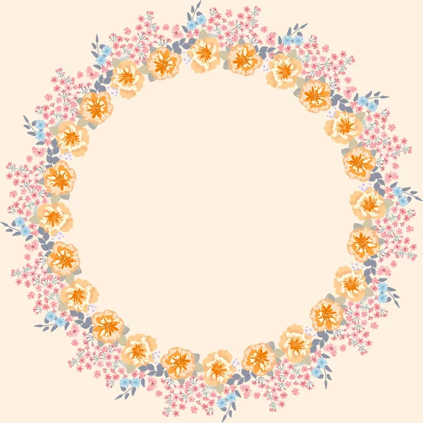 Délicieuse Bordure Sans Couture Avec Petites Fleurs Pétunias Mignons Ordre — Image vectorielle