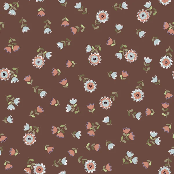 Просто Симпатичный Узор Маленьких Цветках Цветочный Фон Текстиля Обложек Книг — стоковый вектор