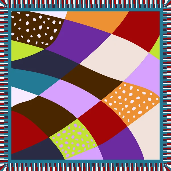 Abstrakter Schal Druck Moderne Kunst Netter Hintergrund Für Schaldruck Textilien — Stockvektor