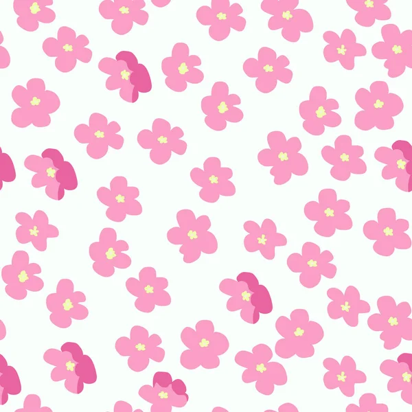 Petites Fleurs Naïves Motif Sans Couture Ordre Chaotique Fond Floral — Image vectorielle