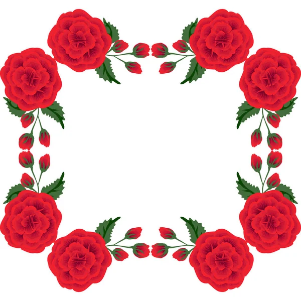 Πανέμορφα Σύνορα Λουλούδια Τριαντάφυλλου Μίλφλερ Floral Χαριτωμένο Φόντο Για Την — Διανυσματικό Αρχείο