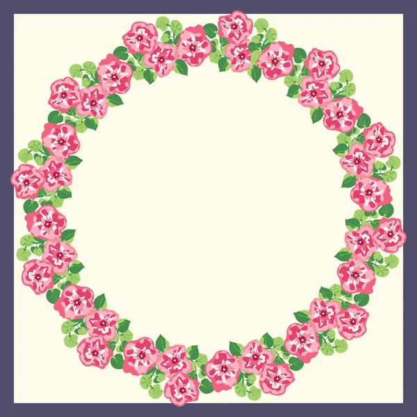 Delicioso Borde Sin Costuras Con Pequeñas Flores Petunias Lindas Orden — Vector de stock