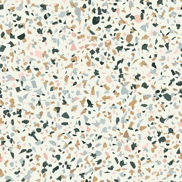 Confettis Abstraits Modèle Terrazzo Sans Couture — Image vectorielle