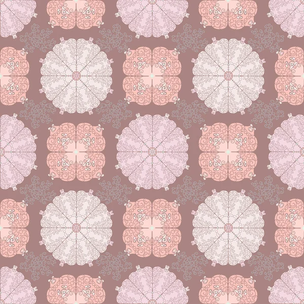 Modèle Mandala Sans Couture Pour Tissu Conception Tissu Papier Peint — Image vectorielle