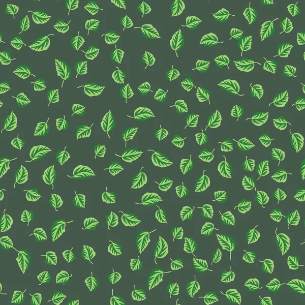 秋天树叶的生态打印 无缝花花纹的叶子灰 布料设计 印刷品 礼品包装和废品预订的自然简朴背景 — 图库矢量图片